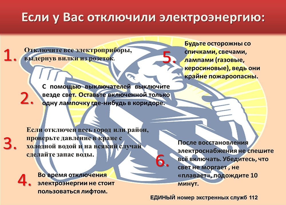 Что делать во время отключения электричества.